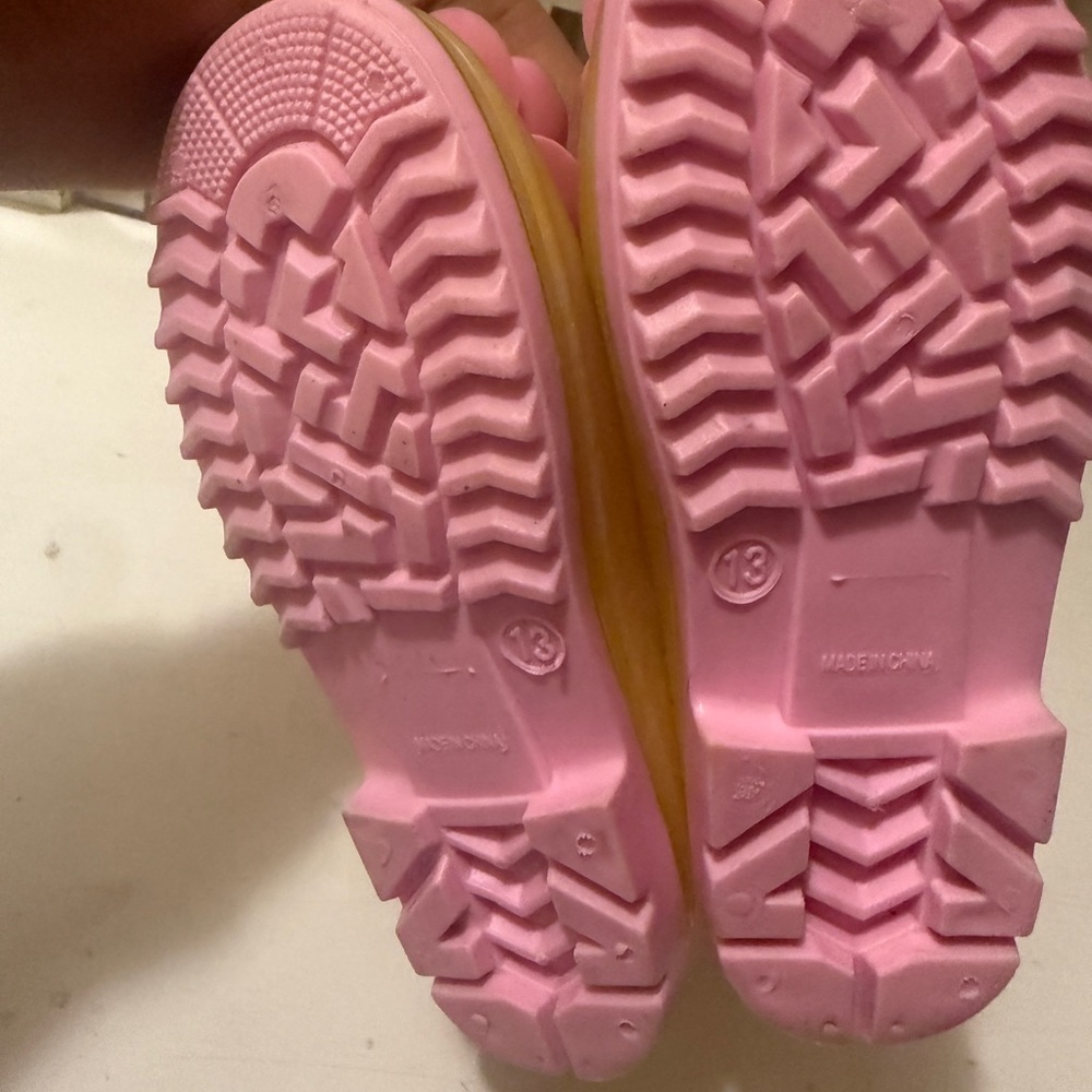 Disney Yellow Princess Rain Boots with Pink Accents - Picture 10 of 14